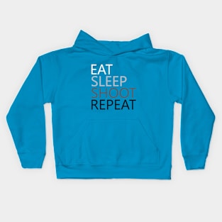 Eat Sleep Shoot Repeat Kids Hoodie